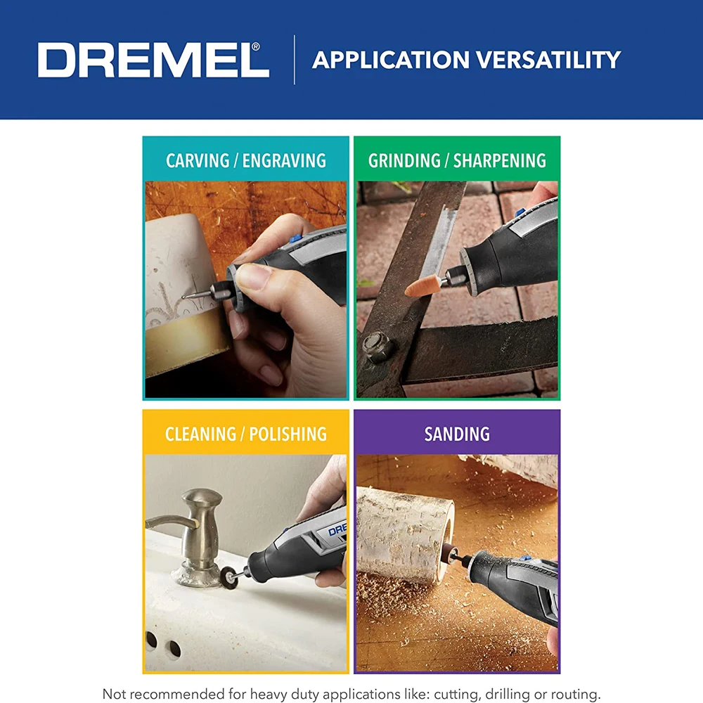 Dremel Lite 7760 4V Cordless Mini Electric Grinder Mill Machine Li-Ion Rotary Tool Variable Speed Engraving Pen USB Charging