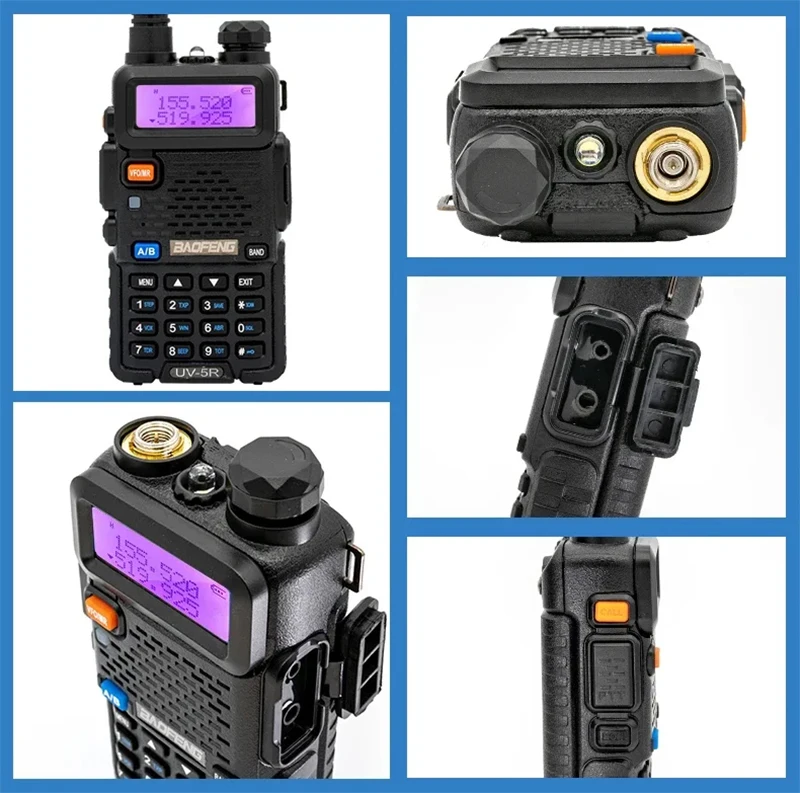 1/2 SZT. Baofeng UV 5R walkie talkie zdalna komunikacja dwuzakresowy VHF UHF FM transceiver dwukierunkowe szybkie ładowanie USB