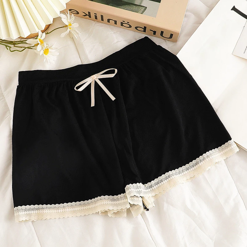 

Fashionable, Sexy And Cute Lace Decorated High Waist Casual Home Shorts