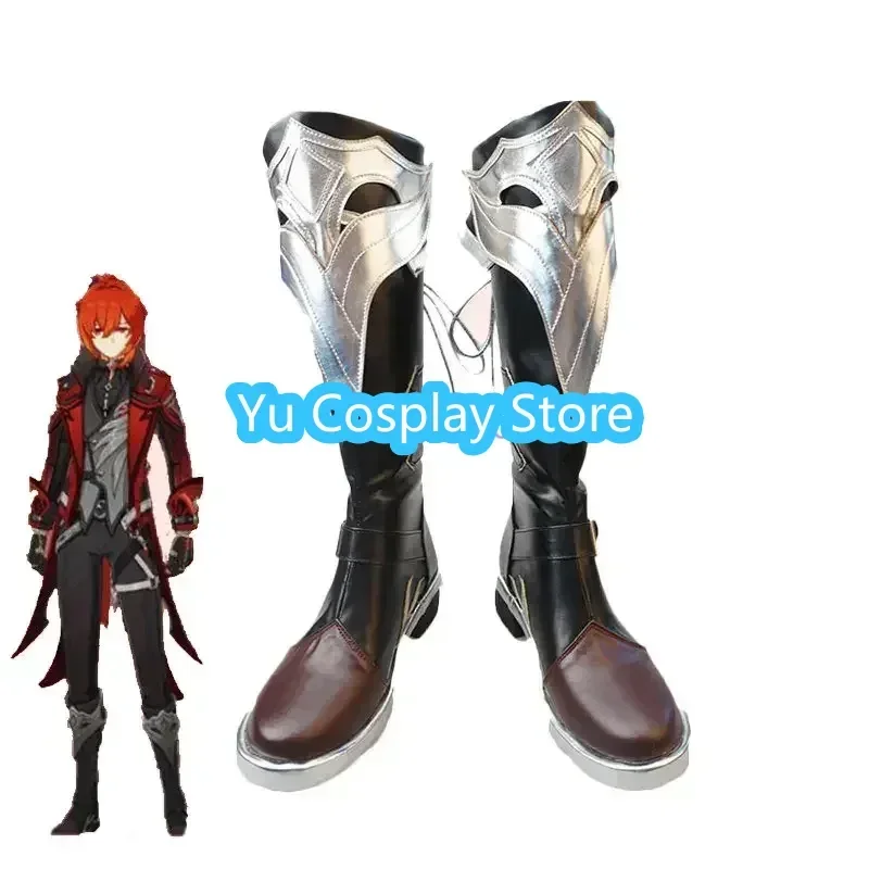 

Yu-Cosplay Diluc Обувь для косплея Игра Genshin Impact Косплей Опора Хэллоуин Карнавальные ботинки на заказ