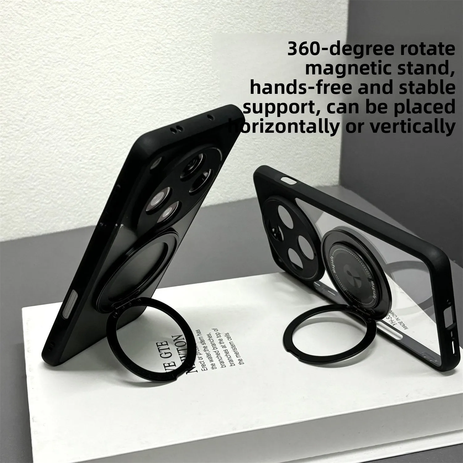 

Case For OPPO Find X8 Ultra X8S Plus Simple Magnetic 360° Rotating Stand Cover For OPPO Find X8 Pro Shockproof Bumper Funda