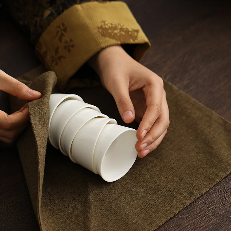 Japanese Tea Cup Protection Cloth Wrap Thickened for Teacup Anti Collision Use Home Travel Tea Bag Pouch Case Cover Sleeve
