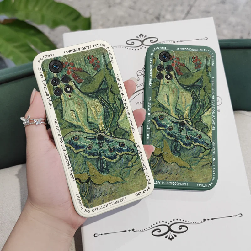 Oil Butterfly Phone Case For Xiaomi Redmi Note 13 12 12S 11 11S 10 10A 10T 10S 9T 9 8 7 Pro Plus 10C 9A 9C 9T 4G 5G Cover image 4