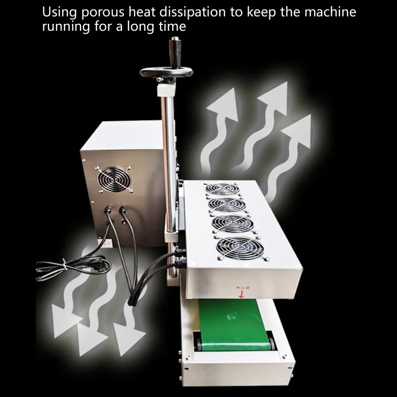 Ciągła folia aluminium indukcyjne elektromagnetyczna otwieracz butelek plastikowa saszetka polietylenowa zgrzewarka maszyna uszczelniająca 25-70mm