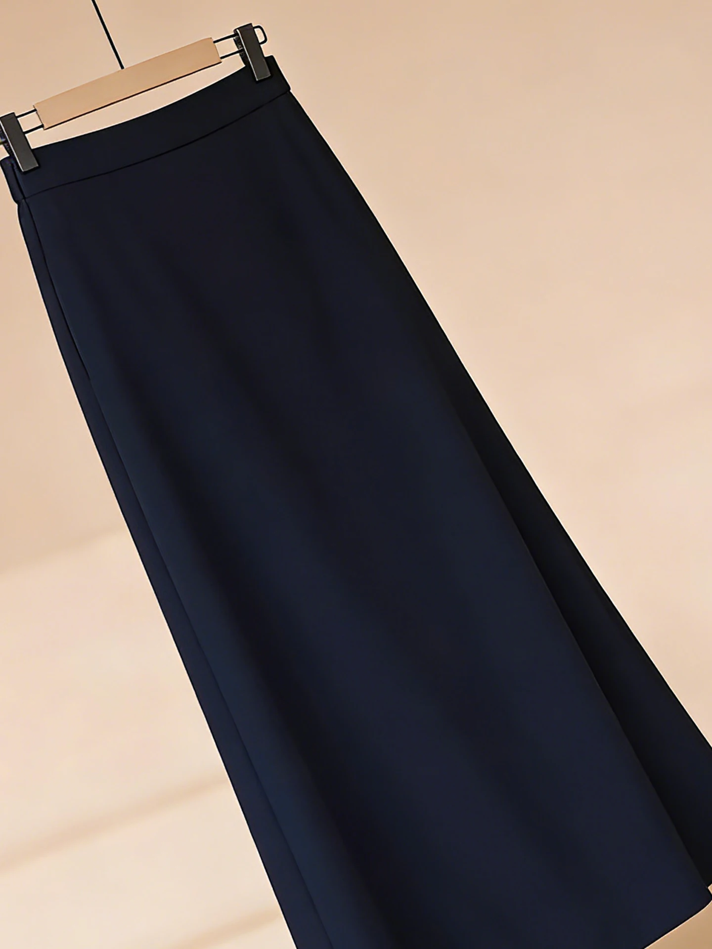 Fashionable High Waist Drapey Loose Skirt Comfortable Early Spring Versatile Slimming Korean Style Commute Simple Mid-Length ...