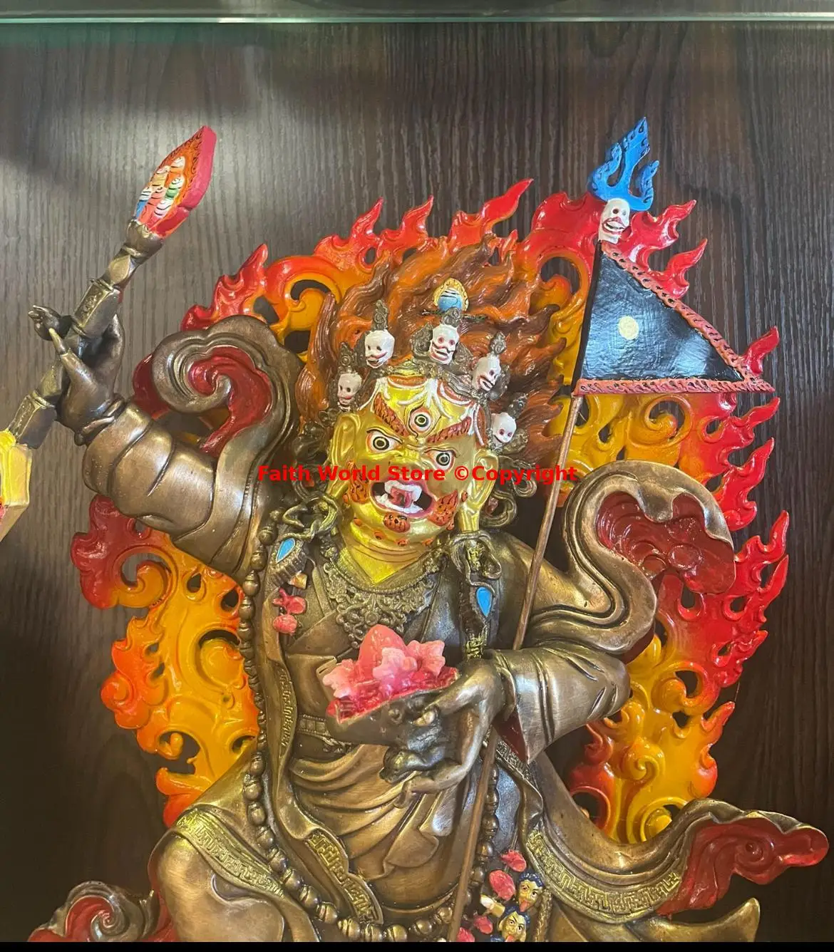 Rare Cuoda Mahagala Dharma Protector Professional temple Buddha statues Tibet Nepal Buddhism Buddhist Protector expel demons