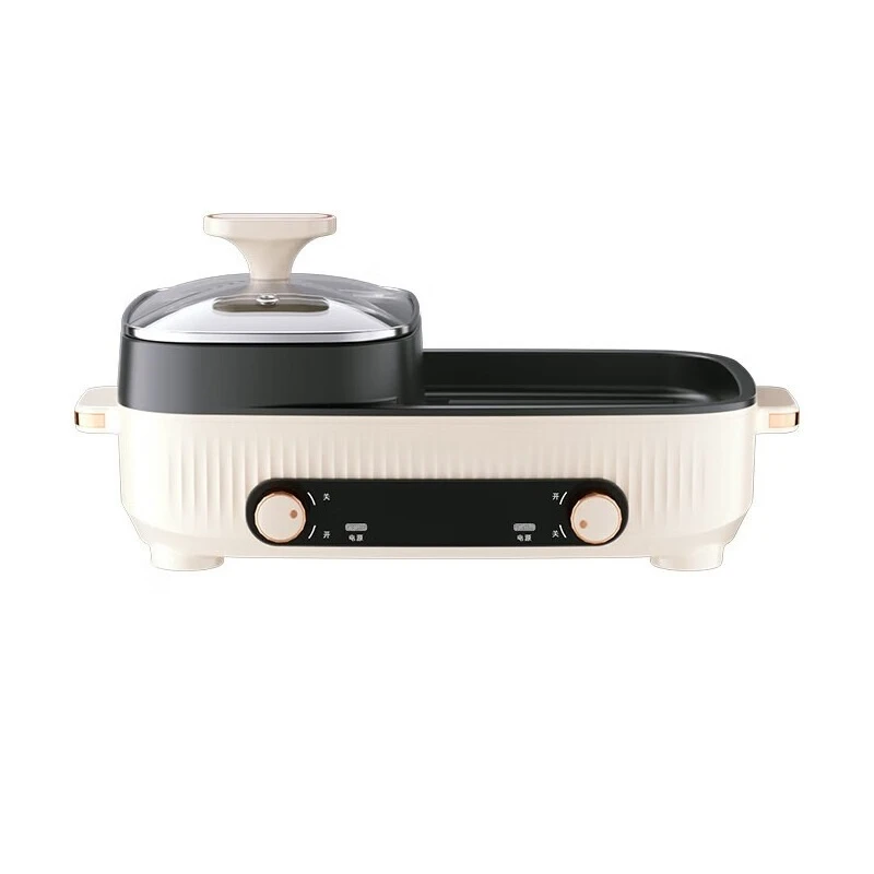 

barbecue pot, electric barbecue pan, barbecue pot, integrated grilling and rinsing, dual-purpose electric hot pot