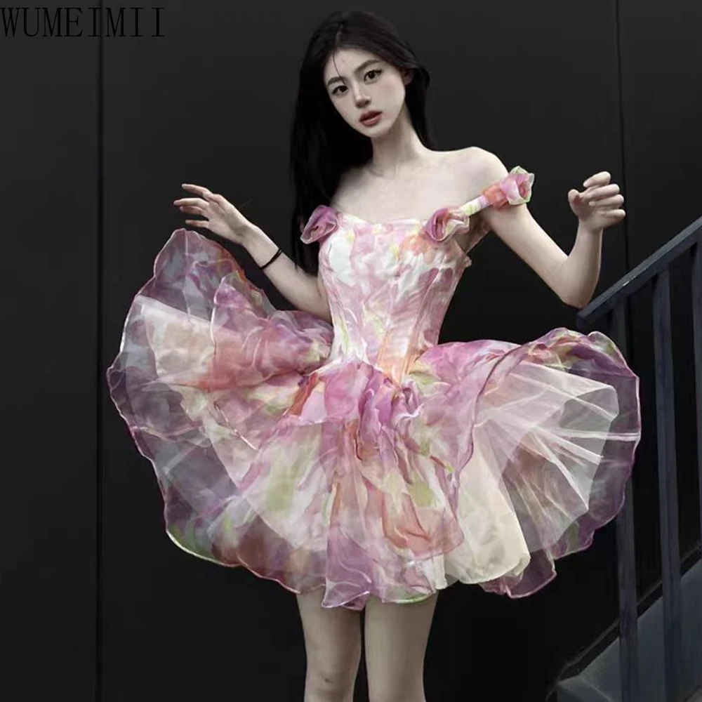 

French sweet sexy temperament princess dress women's spring new design feeling flower suspender skirt tide