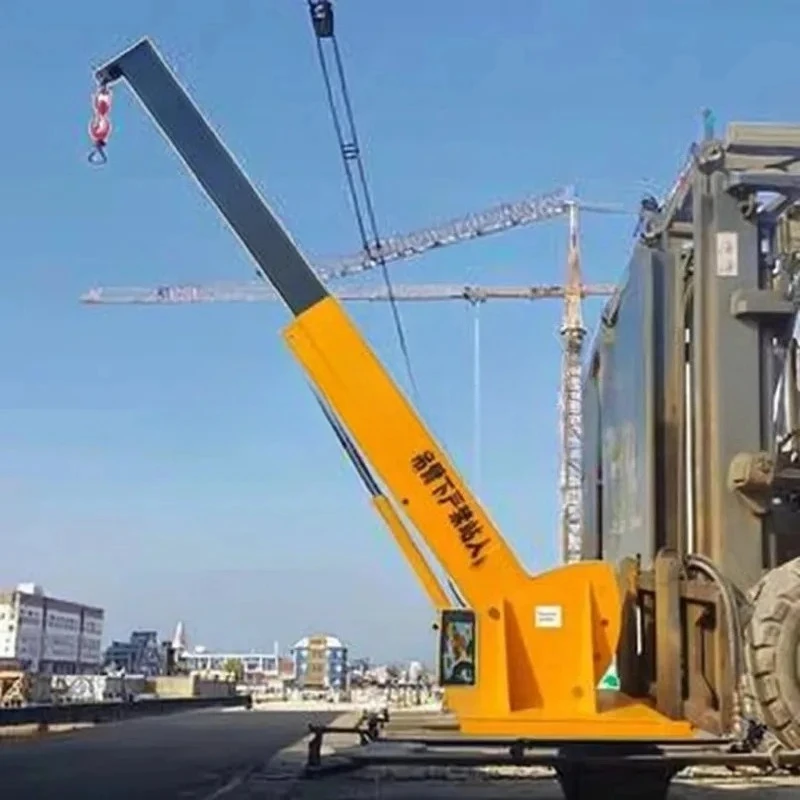 Heavy Duty Telescopic Boom Forklift Attachment High Load Capacity Lifting Large Machinery  Engine Motor Bearing CE Certified Now