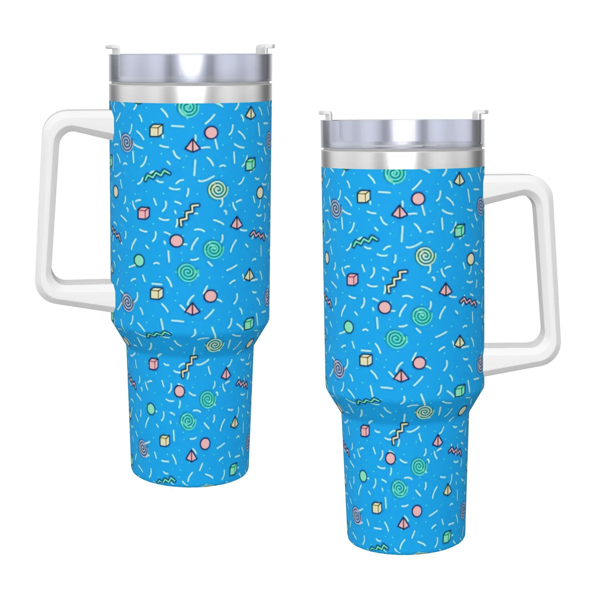 R-Rugrats  Blue Background Print Stainless Steel Tumbler  Driving Mugs Cup 40oz Coffee Mug Portable Drink Milk Tea Water Bottle