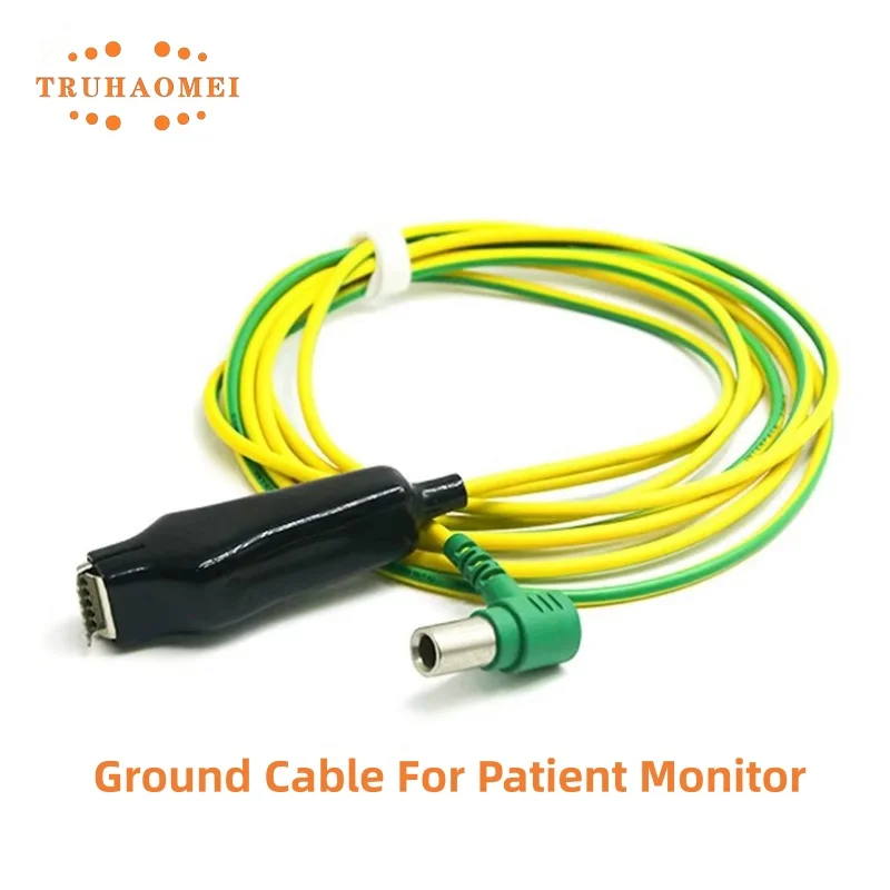 ECG Cable Medical Grounding Earth Wire For Patient Monitoring Ground Medical Cable or People 6 Paratemters Vital Sign Monitor