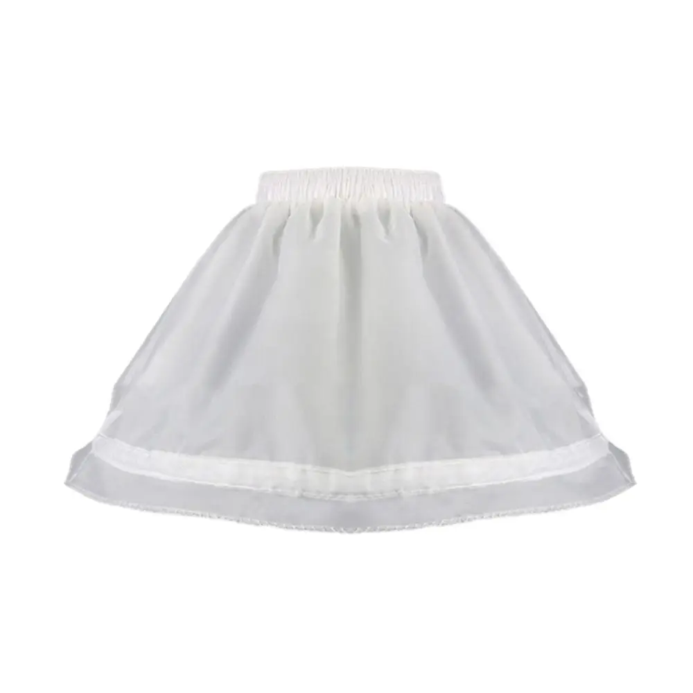 White Lace Children Skirt Petticoat with Hoops Adjustable Crinoline Underskirt Lolita Tutu Skirt Wedding Gown Petticoat image 4