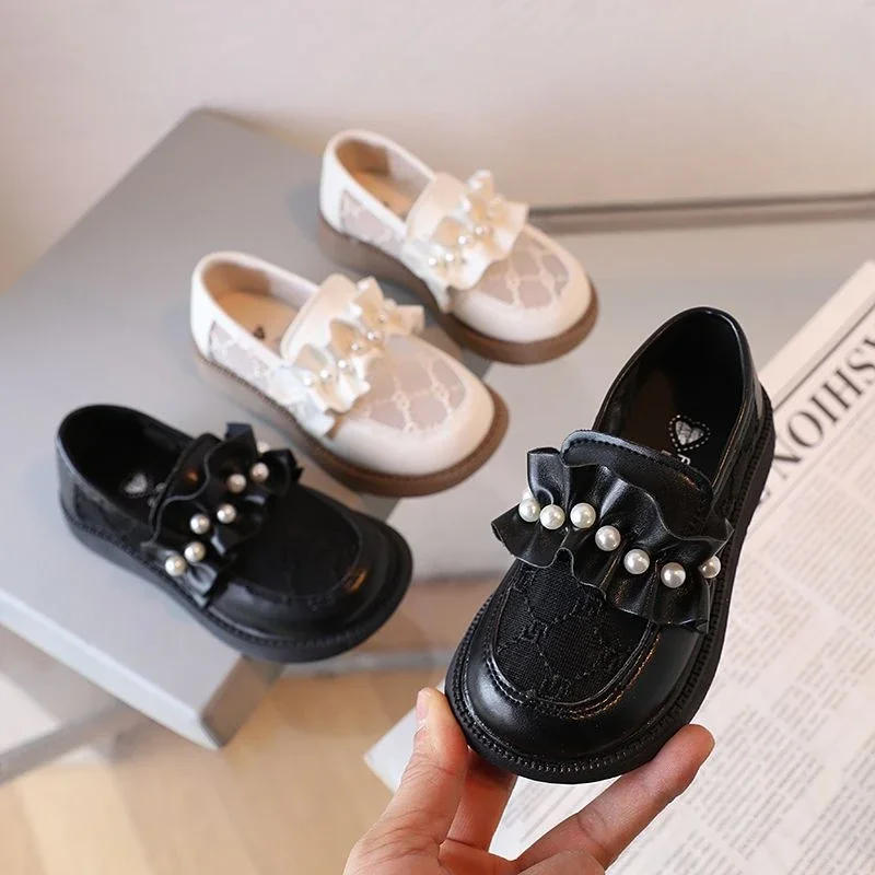 French Girls' Shoes 2025 Spring New Embroidered Princess Shoes Fashiona Mary Jane Shoe Brand Girls Party Dresses Girl Dresses