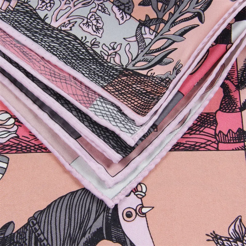 Роскошный брендовый саржевый шелковый большой шарф, женский ручной работы, керлинг, лошадь, всадник, животное, женский саржевый квадратный платок, модный пояс, квадратный шарф