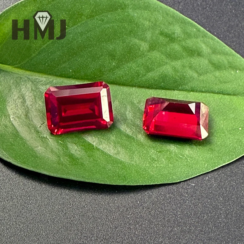 

Natural Pigeon blood Ruby Pass UV Test Ruby 12x16mm 12.50 Cts Sri-Lanka VVS Emerald Cut Loose Gemstone For Jewelry Beads