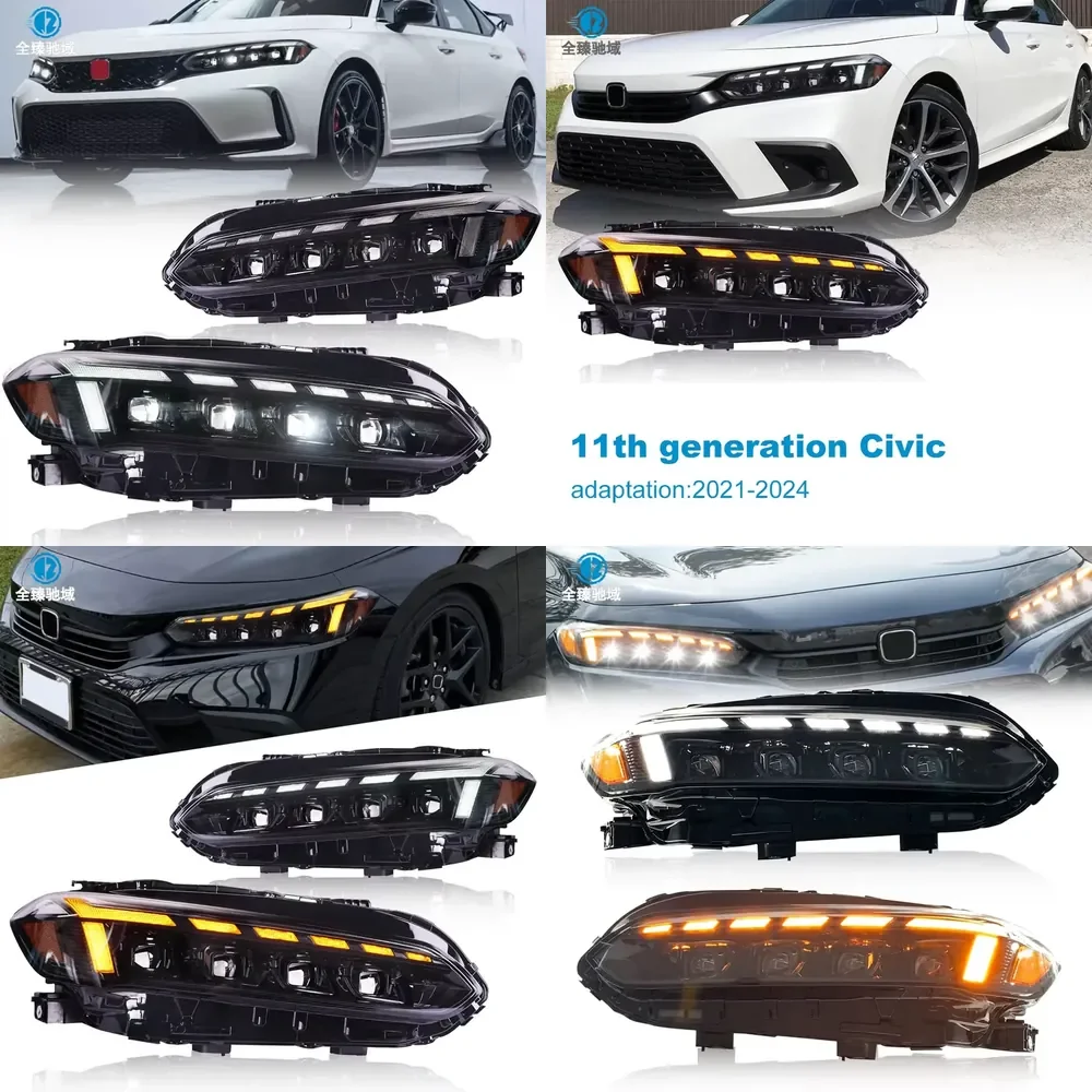 

Suitable for 2021-2024 Year Eleventh Generation Modified Headlight Assembly LED matrix Lens, Automotive Spare