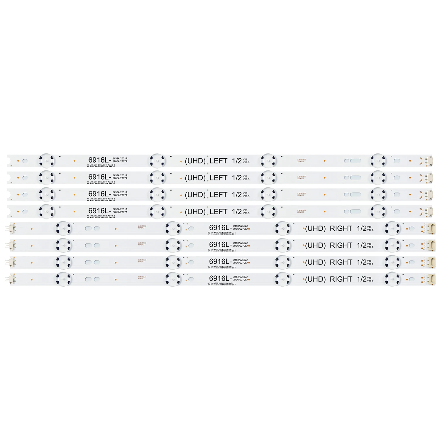 LED backlight strip for LG LC490DGE 49LX300C 49LW55S 49LW541H LC490DG 6916L-2709A 6916L-2710A 6916L-2711A 6916L-2712A