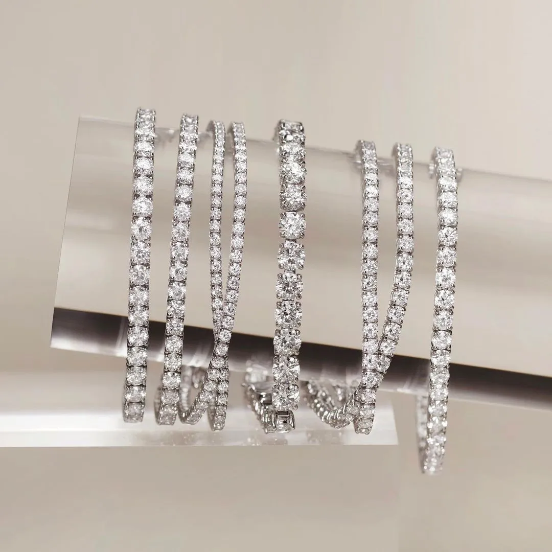 Fashion Elegant Style 925 Silver Plated Pass Diamond Tester Moissanite Tennis Chain Bracelet