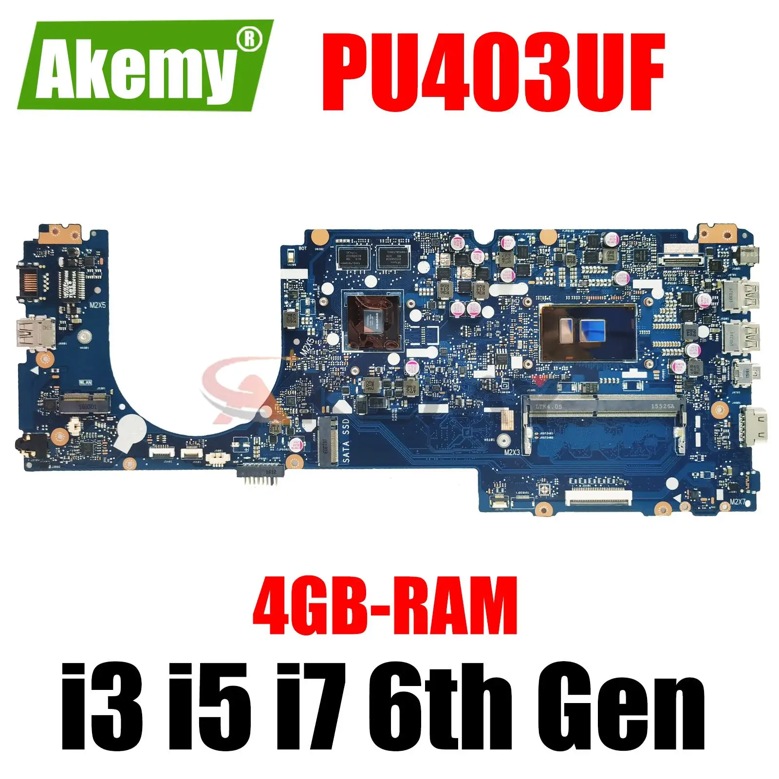 

Mainboard PU403U For ASUS PRO ESSENTIAL PU403UF PU403UA Laptop Motherboard I3 I5 I7 6th Gen 930MX 4GB-RAM