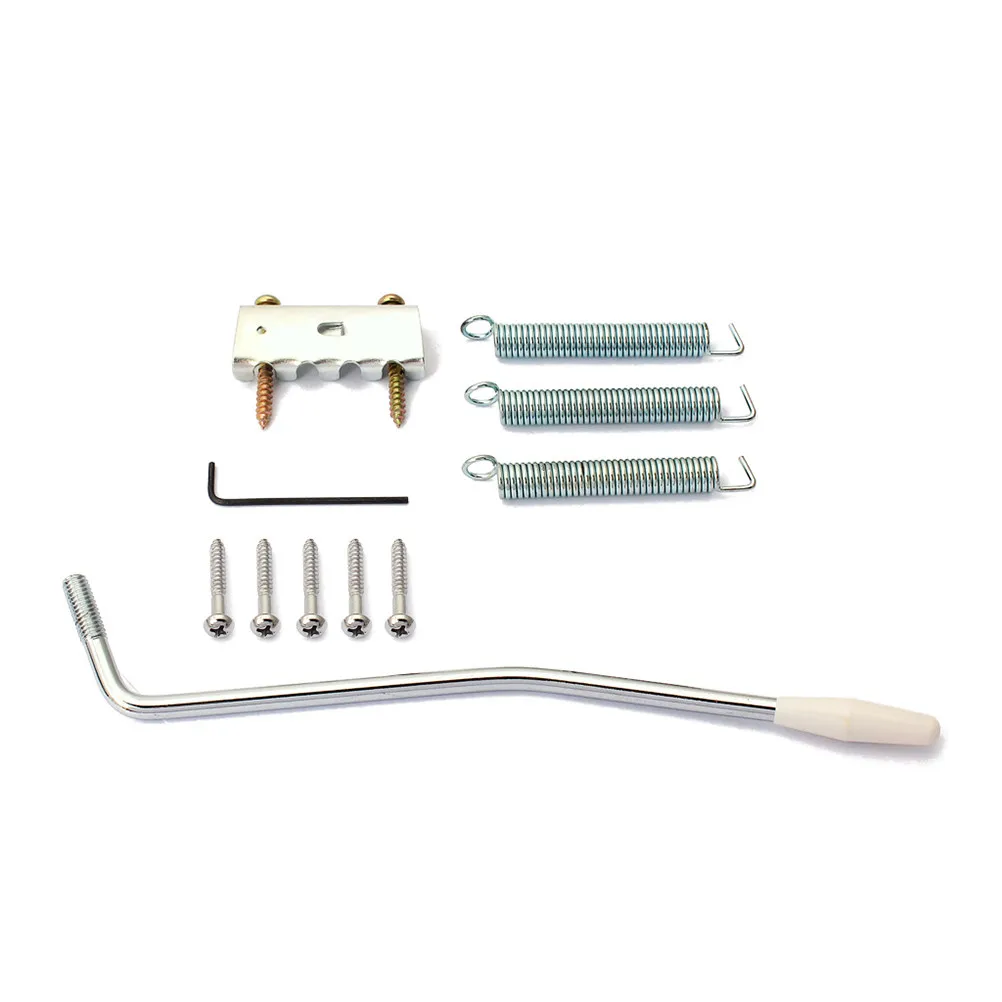 6 String Electric Guitar Bridge Single Tremolo Flat St Saddle Replacement System Screw-in Hand Guitar Accessories Set