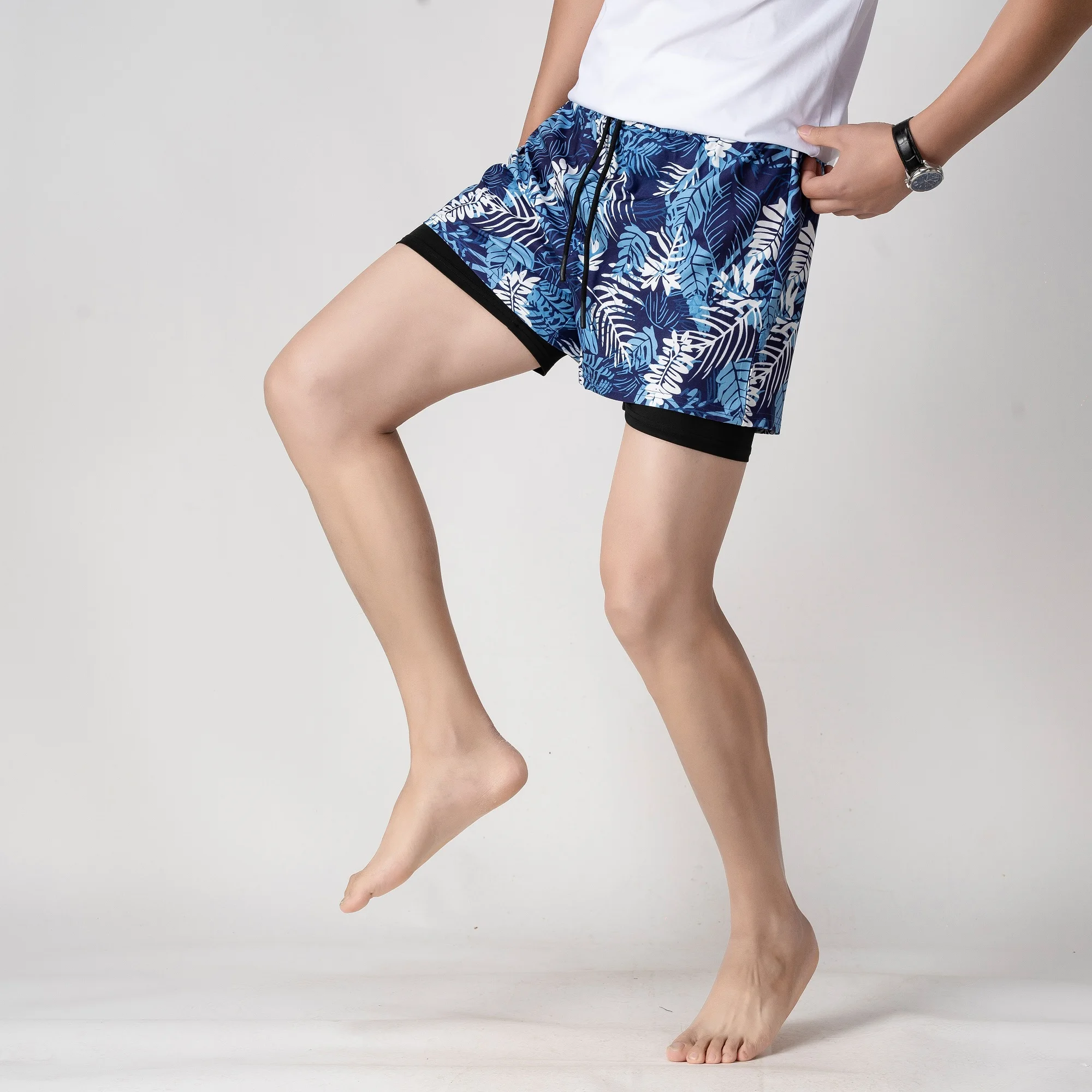 

Men's Print Swim Trunks Board Shorts - UPF 50+ Water & Land Quick Dry Beach Shorts with Elastic Waistband