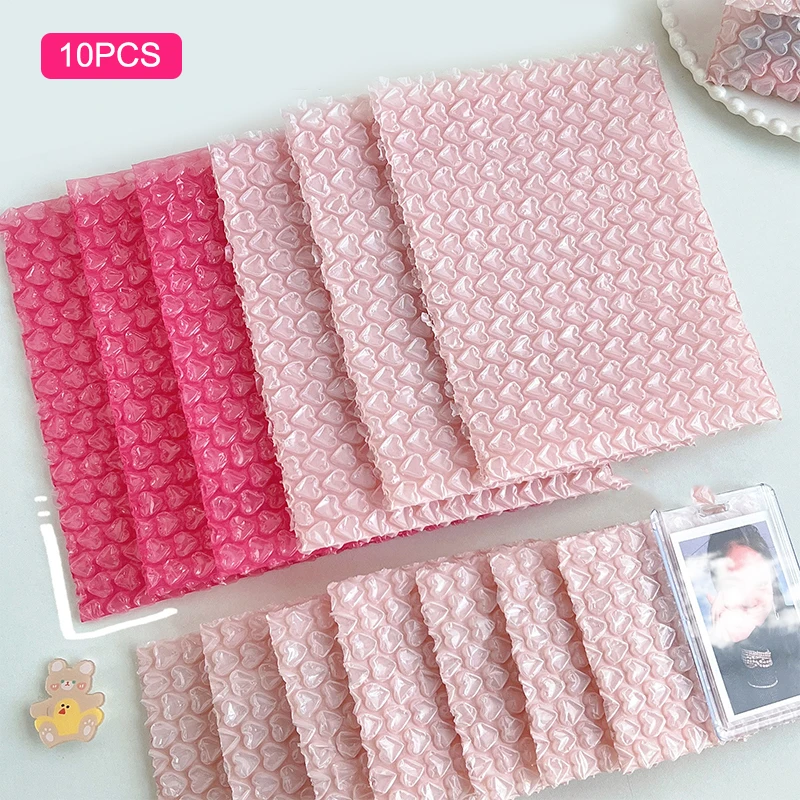 10pcs Heart Shaped Bubble Mailers Padded Envelopes Packaging Bags For Business Bubble Mailers Shipping Shockproof Packaging Bag