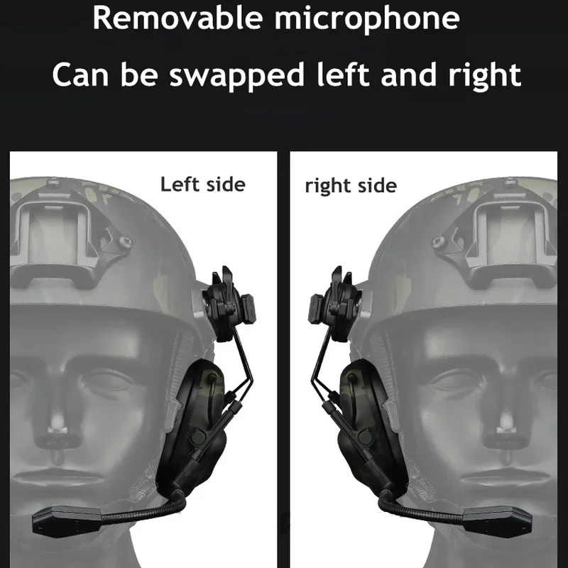 Коммуникационная гарнитура для страйкбола, пейнтбольная CS, тактические гарнитуры, наушники для боевой охоты и стрельбы для рельсов для шлема 19-21