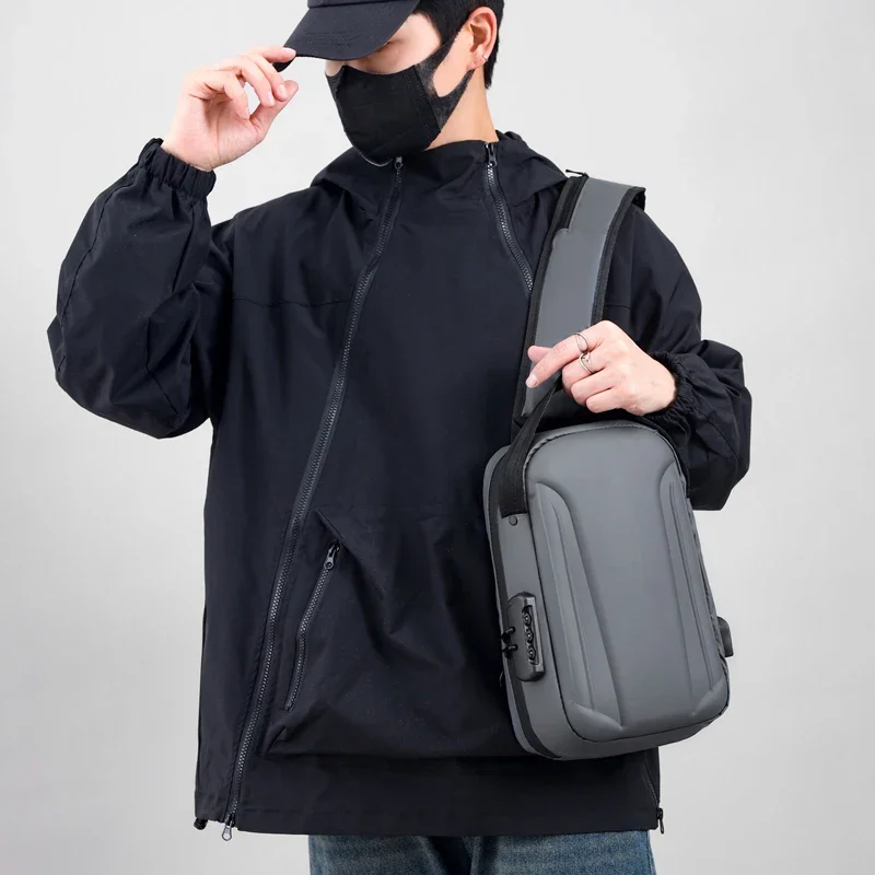 2025 New Trend Men Shoulder Chest Bags Climbing Fashionable Crossbody Students Handbags With Big Pockets Leisure For Work