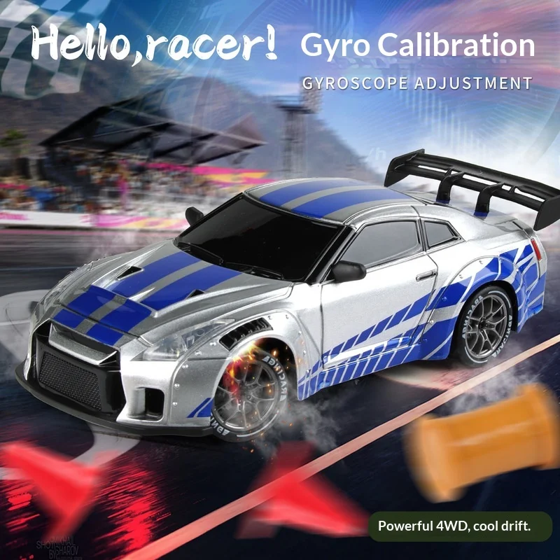 New 1:24 RC Full Proportion Drift Car Four-Wheel Drive High-Speed Remote Control Toy Gyro Steering Off-Road Vehicle Model Gift