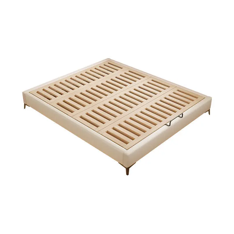 

Beech row skeleton modern simple flush edge double cat scratching skin solid wood suspension bed