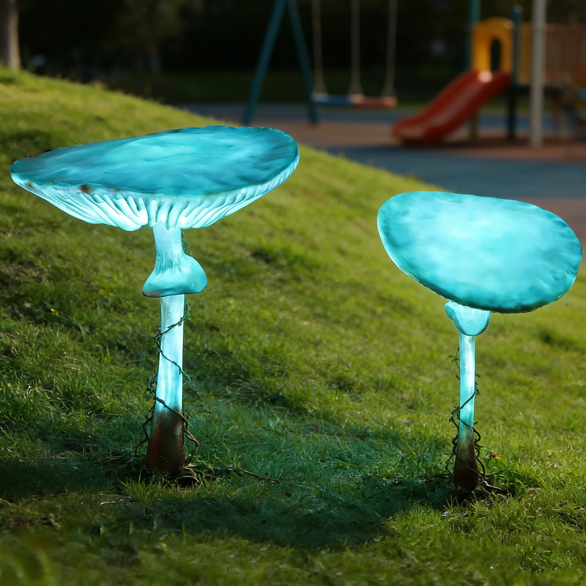 Outdoor IP65 Waterproof Luminous 95 106CM Garden Villa Decoration LED Path Light Mushroom Light