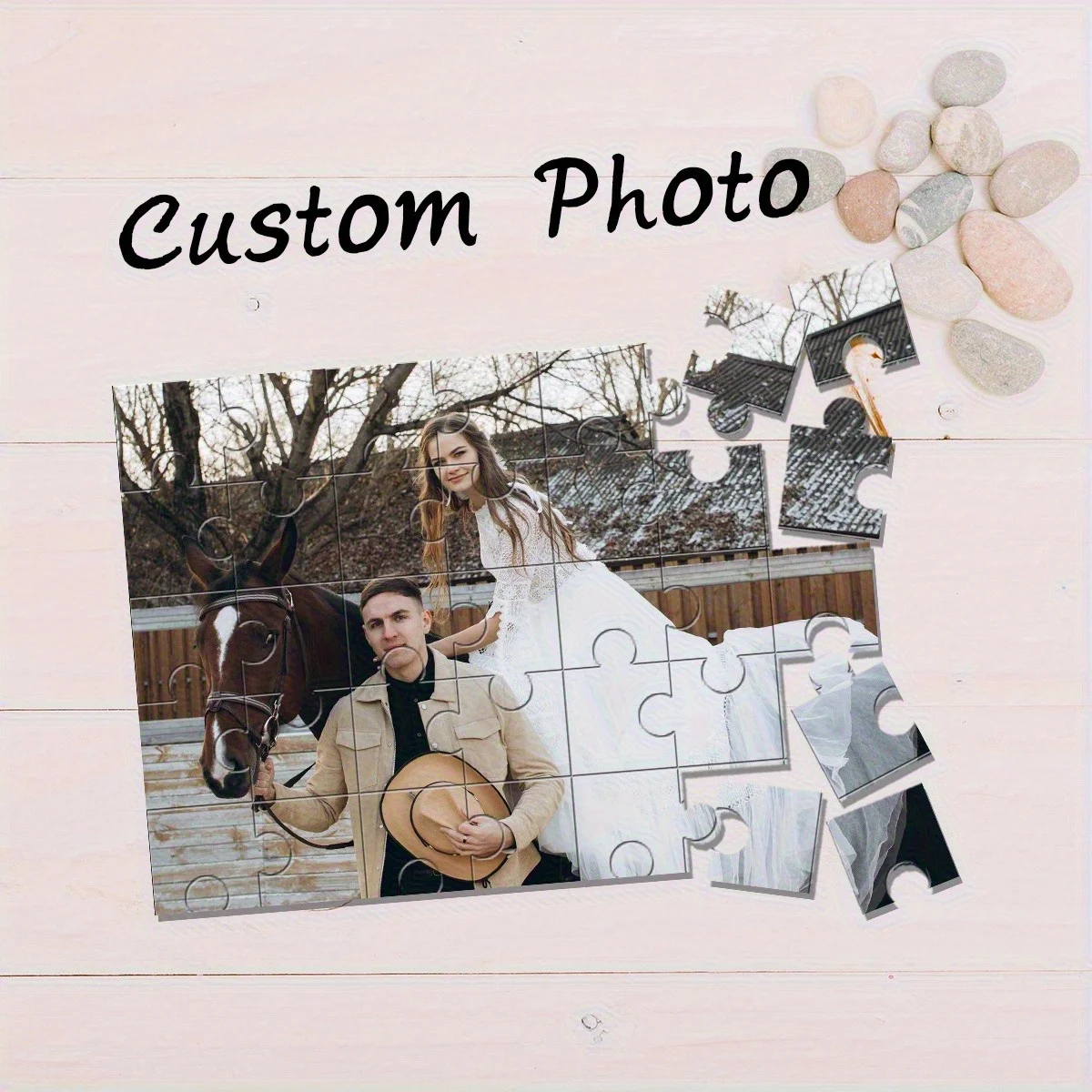35/300/500/1000pcs Sidekick couple Custom Photo Personalised Mosaic Decompression Puzzles Jigsaw puzzle Love Gift
