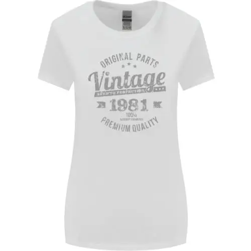 Vintage Year 43rd Birthday 1981 Womens Wider Cut T-Shirt