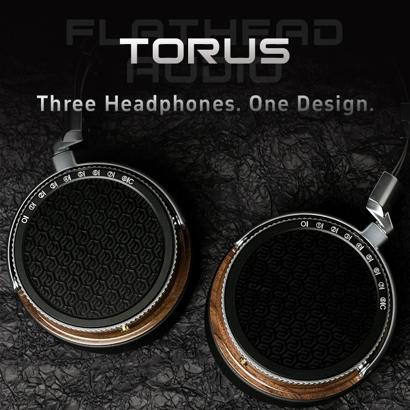 Flathead Audio Torus Wired Headphone 3.5/4.4 Plug 3 in 1 Design Portable Headphones