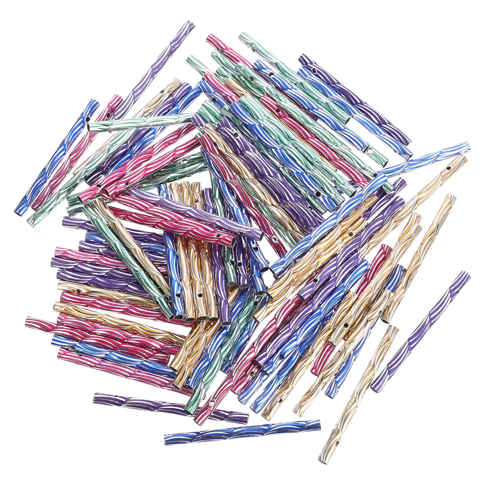 

100Pcs Wind Chime Tubes Aluminum Oxide Strong Metal Tubes Pre-Drilled for Easy Hanging DIY Wind Chime Parts Outdoor Decoration