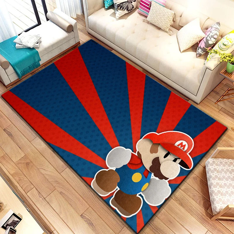 Super Mario printed area carpet for children Living room Bedroom floor mat Kitchen mat Children's Bedroom Mat