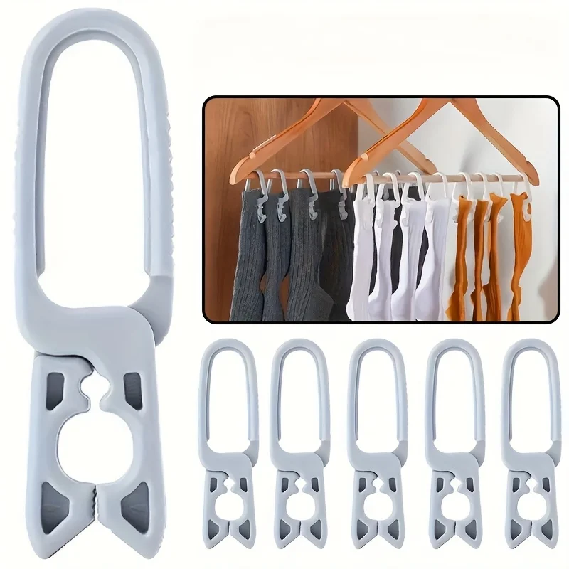 Multi‑Purpose Hanging Laundry Clips, Reusable Plastic Clothes Pegs, Wind‑Proof Sock Underwear Drying Clips for Hanger Use