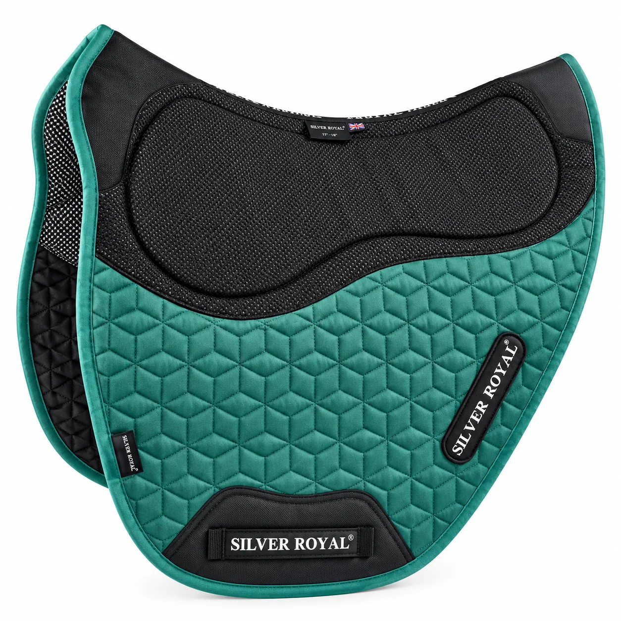 Customizable English Style Satin Equestrian Supplies Comfortable Foam Dressage Saddle Pad Breathable Fabric For Equine Care