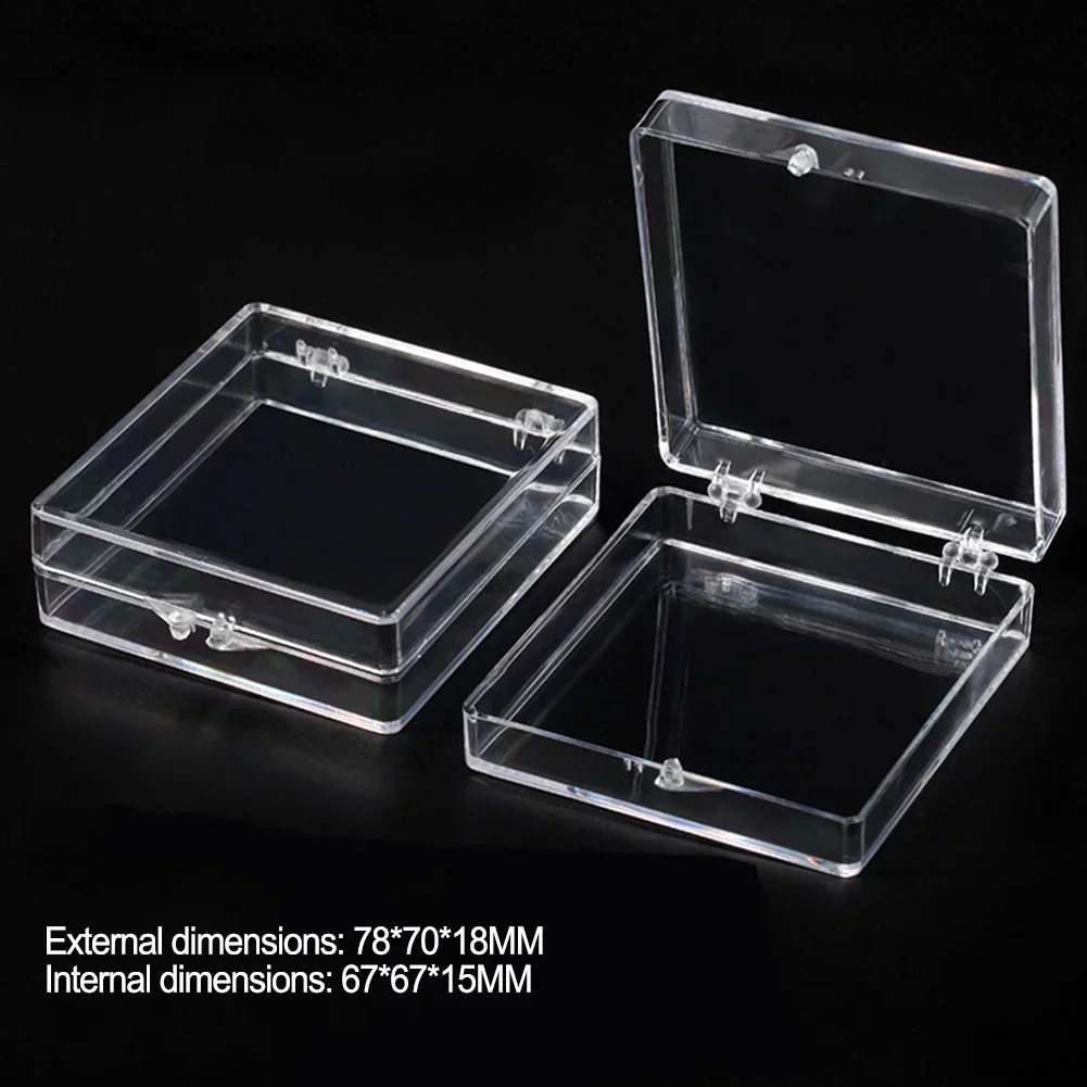 Handmade Nail Armor Storage Box Transparent Acrylic Nail Polish Packaging Box 7.8*7cm For Nail Salons Display Cabinets