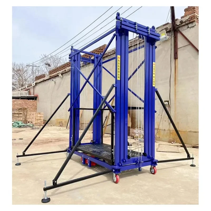 Factory Direct 2026 Short version 300kg 500kg Remote control Electric lift Mobile Hydraulic scaffolding Construction Decoration