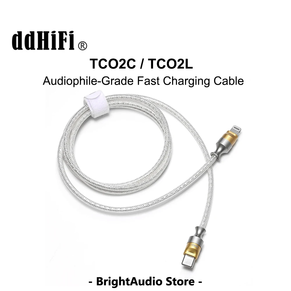 DD ddHiFi TC02C TC02L Audiophile-Grade Fast Charging Cable with High Purity OFC Conductor USB-C to 65W and Light-ning to 27W