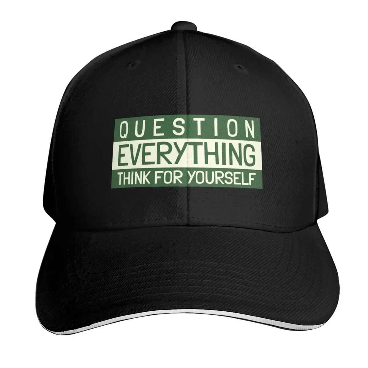 Question Everything - Think For Yourself Baseball Cap Gift for Him Her Casual Daily Wear Quick Dry Performance