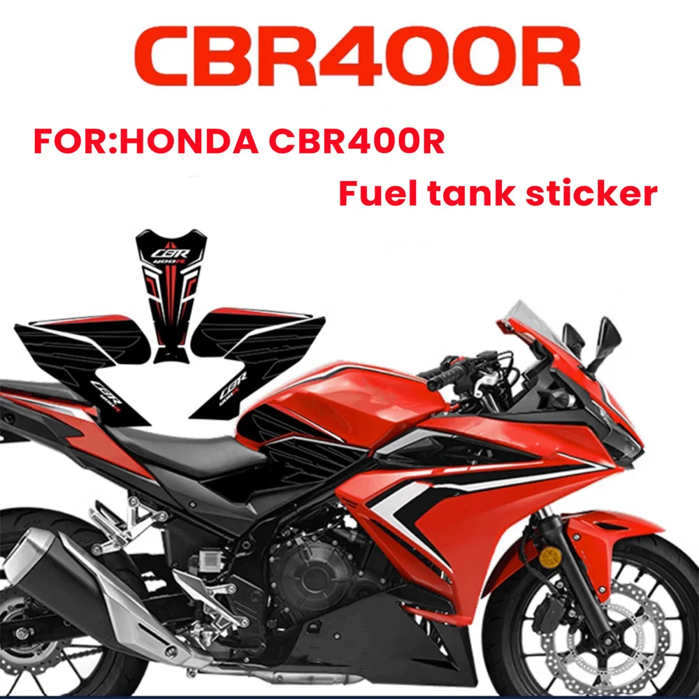 For HONDA CBR400R CBR 400R motorcycle fuel tank stickers fishbone stickers leg anti wear rubber protective modified accessories