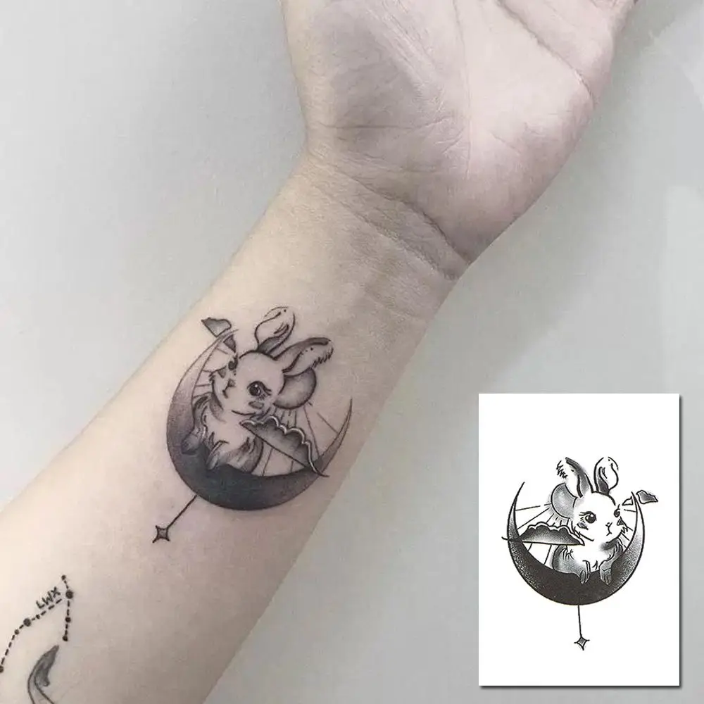 

Simulation Whale Student Tiger Stickers Male and Female Temporary Tattoos Couples