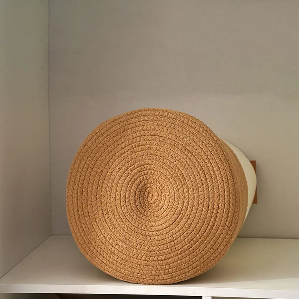 

Sturdy Cotton Rope Woven Storage Basket Large Capacity Multipurpose Organizer Bedroom Living Room Household Flowerpot Holder