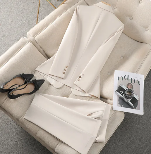 Cross-border wholesale women's new spring, autumn and winter elegant goddess-style professional outfits, casual and fashionable