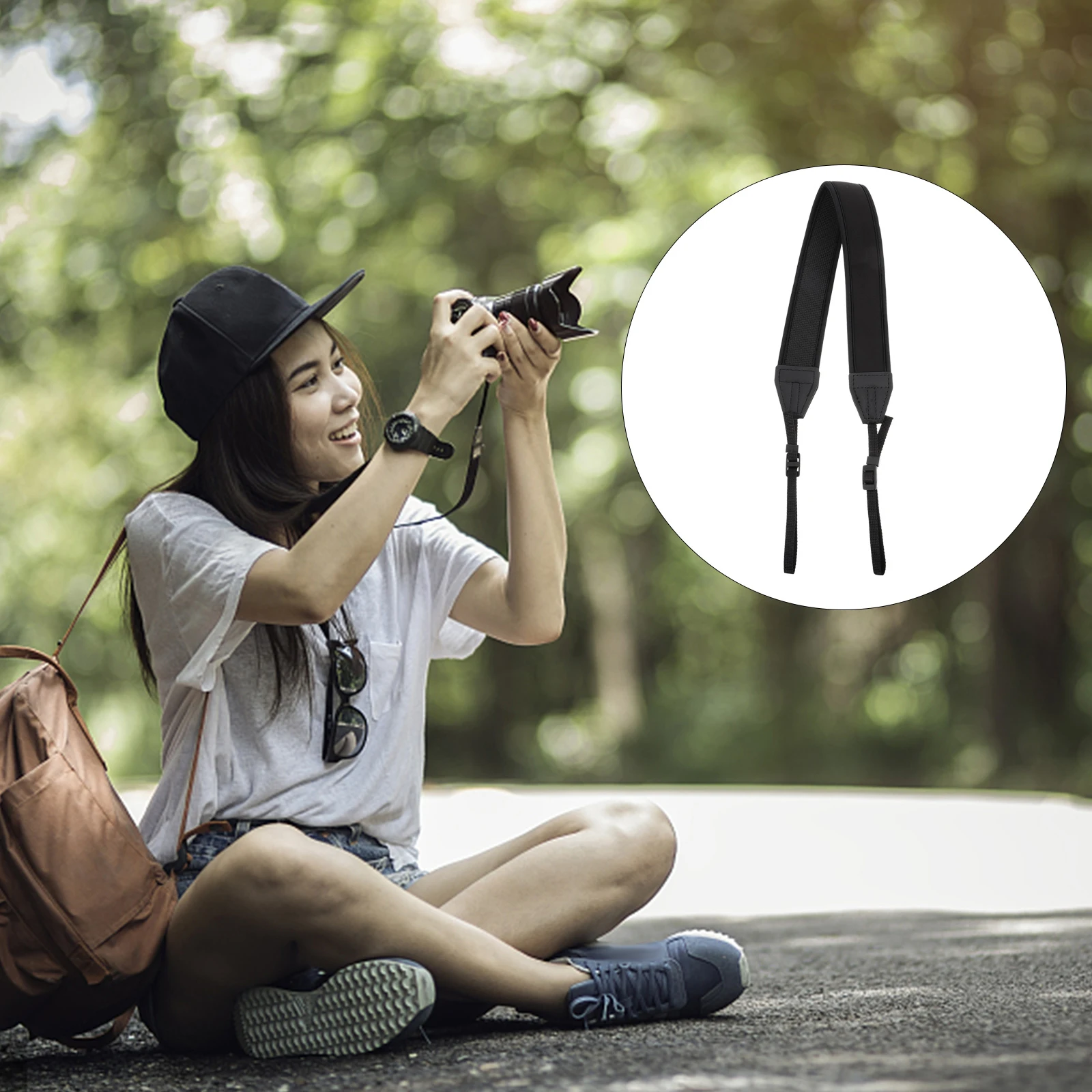 

2Pcs Camera Shoulder Neck Strap Premium Neoprene Cotton Adjustable Double Lanyard for Cameras Photography Accessories Camera