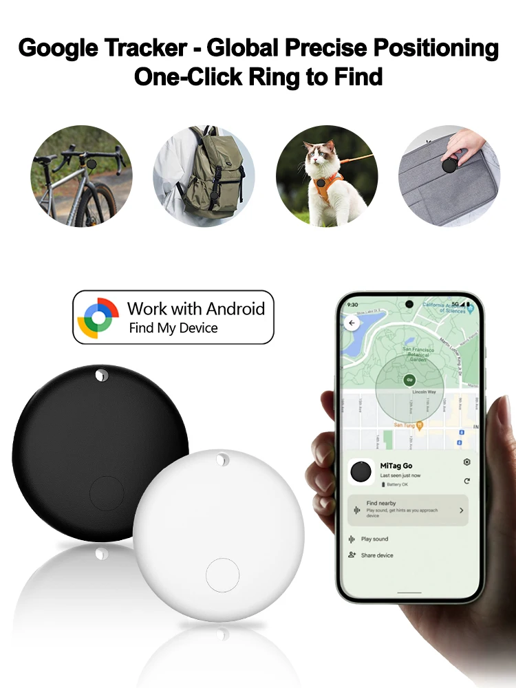 AliExpress Peocke Mini Tag Gps Tracker Android Google Find Hub Gps Locator Smart Tag Car Tracking Device Bicycle Anti-loss Electronics Security