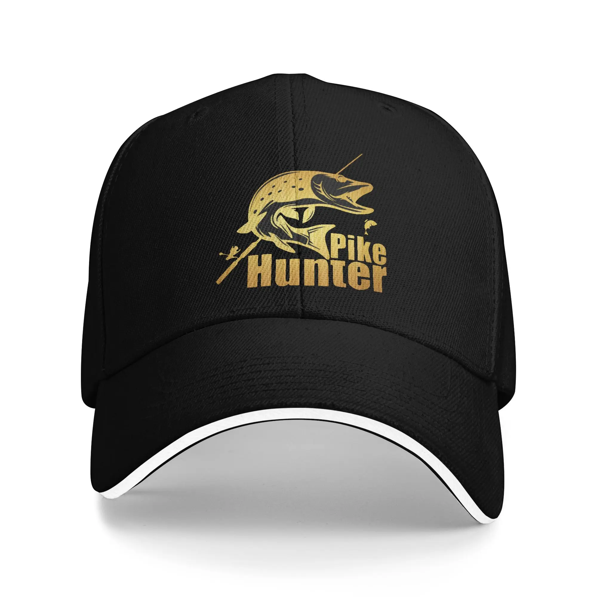 Personalized Classic Pike Hunter Fish Baseball Cap for Men Women Adjustable Adult Fishing Fisherman Dad Hat Summer Sun Hat