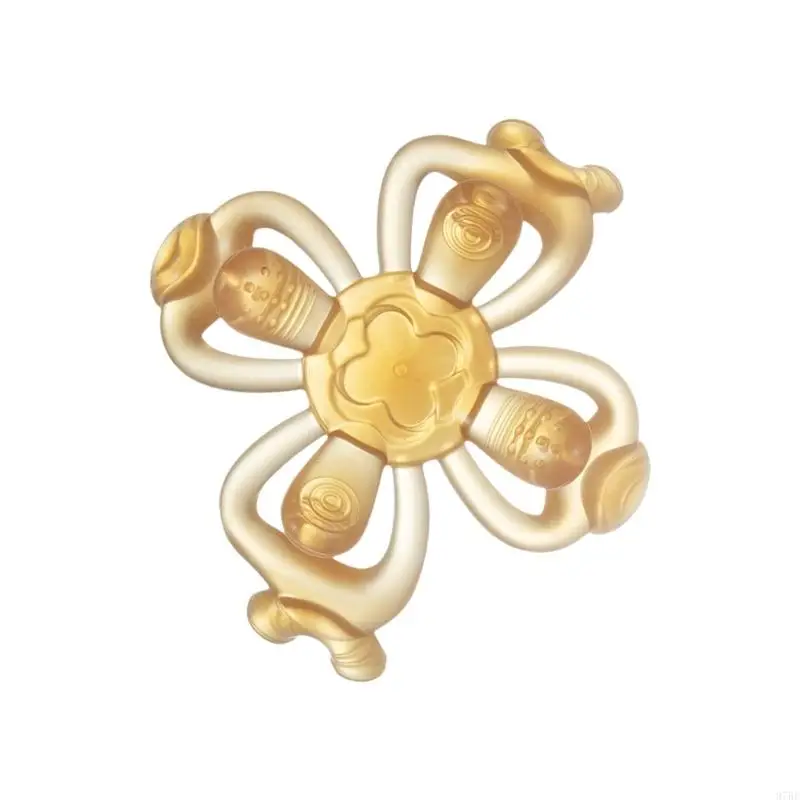 97BE لعبة مضغ لتخفيف آلام التسنين من السيليكون، آمنة للاستخدام اليومي للرضع